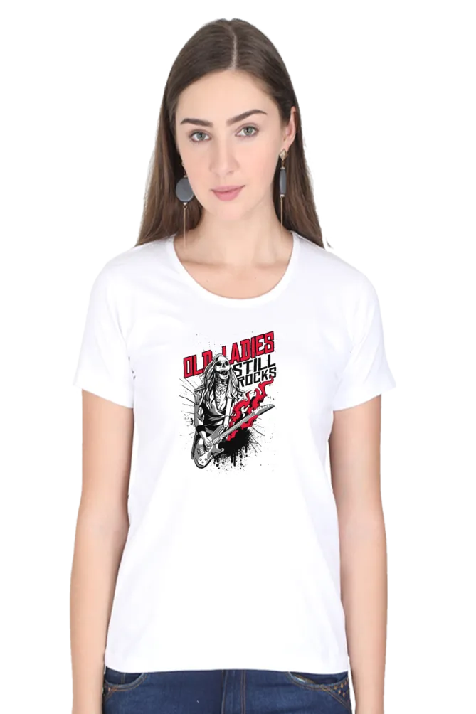 Zombie Rocker Printed Scoop Neck T-shirt for women