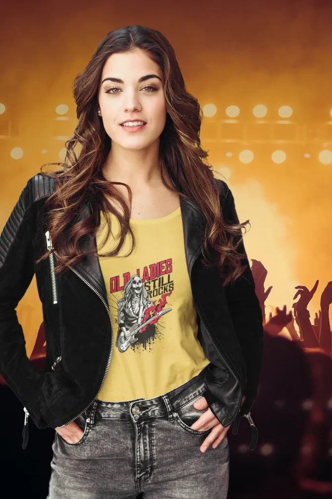 Zombie Rocker Printed Scoop Neck T-shirt for women