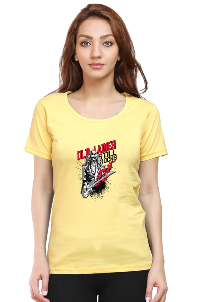 Zombie Rocker Printed Scoop Neck T-shirt for women
